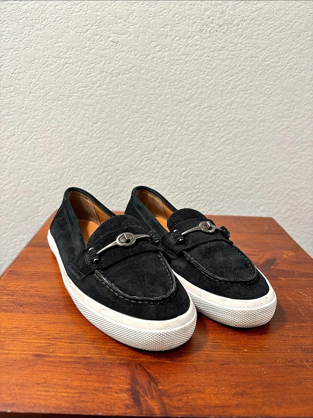 Coach Black Suede Loafers